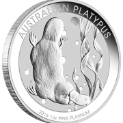 2016 Australian Platypus Platinum Coin 1oz (Edge)